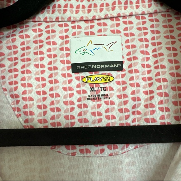 Greg Norman Men's Patterned Polo golf shirt - Picture 2 of 6